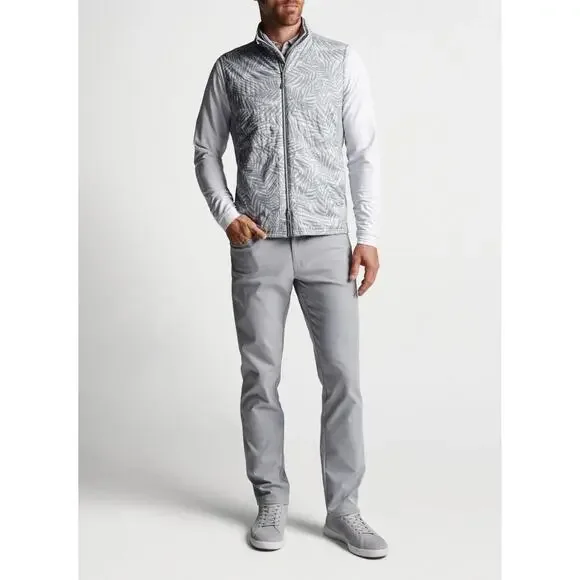 Peter Millar Crown Sport Hyperlight Fuse Elite Quilted Vest Jacket Gray M $200 - Picture 6 of 16
